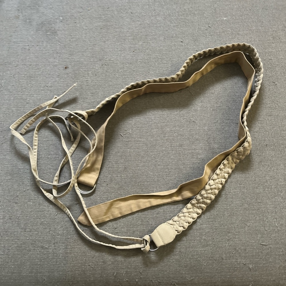 Vintage tan buckle belt bundle! 70s/80s style cloth belts